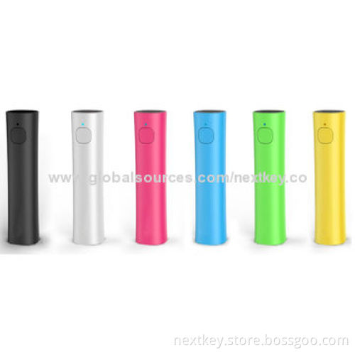 2,600mAh Fashionable Manual Power Banks, Long Standby Time, Different Colors Available